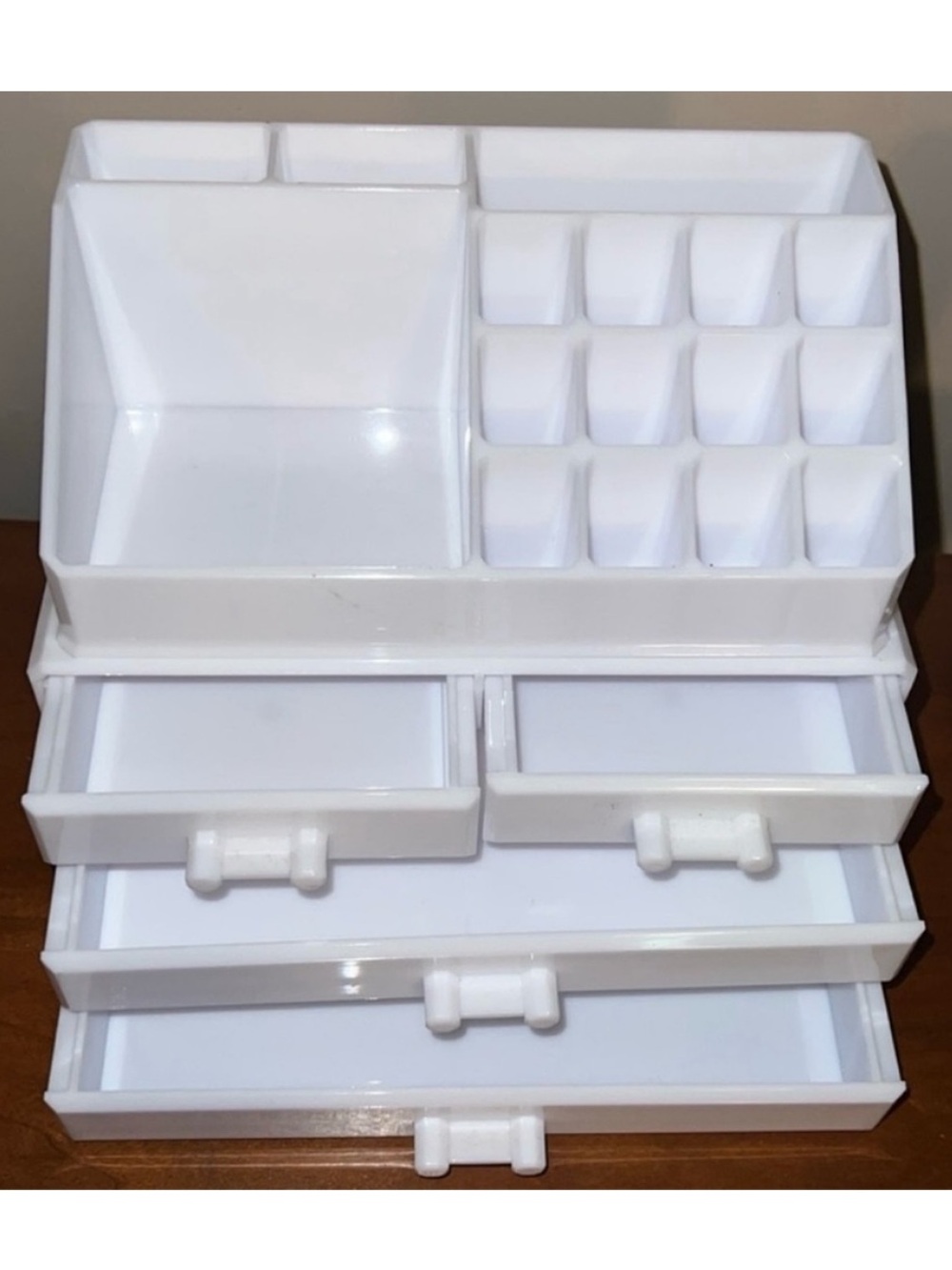 Multi-Compartment Organizer β’ Makeup / Jewellery / Accessories β’ White β’ 2 Piece